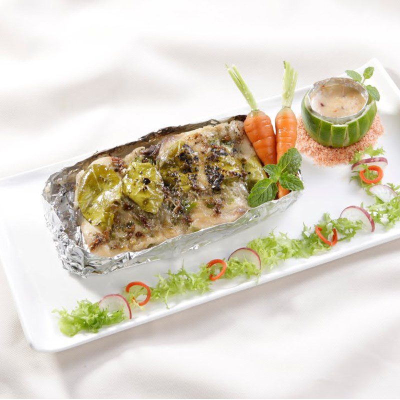 Step 5 Final Product Mackerel grilled in aluminum foil