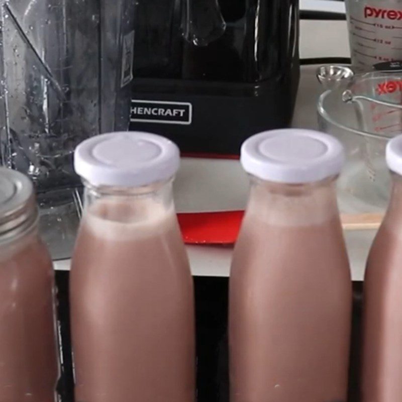 Step 3 Finished Product Strawberry Cashew Milk
