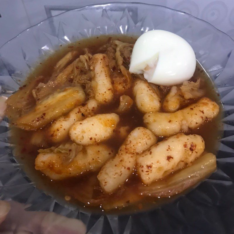 Step 5 Final Product Rice Cake Tokbokki with Leftover Rice (recipe shared by users)