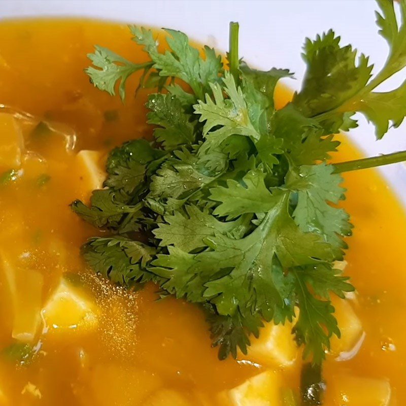 Step 4 Final product Pumpkin mushroom soup