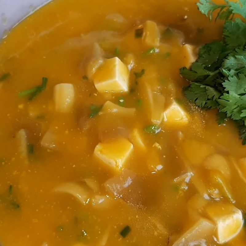 Step 4 Final product Pumpkin mushroom soup