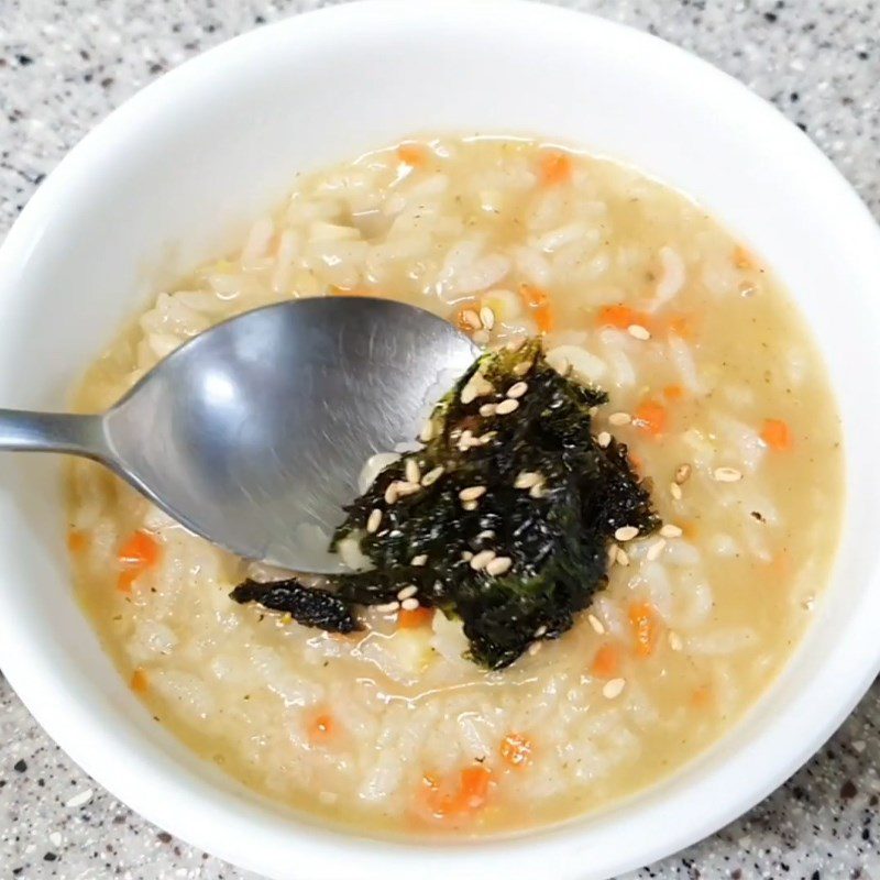Step 5 Final Product Abalone carrot porridge for baby