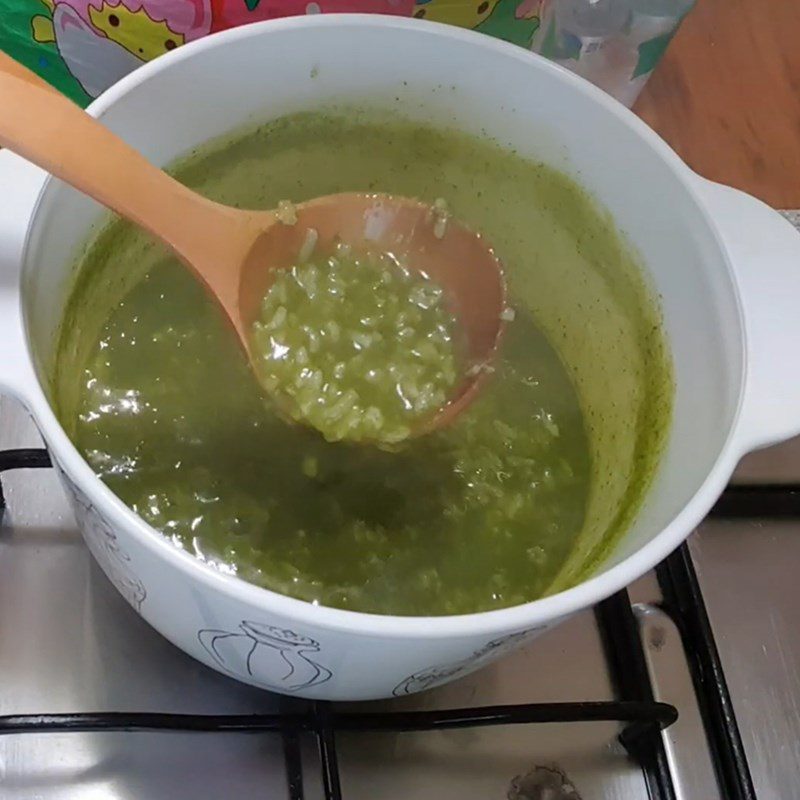 Step 4 Finished Product of Malabar Spinach Porridge with Carp
