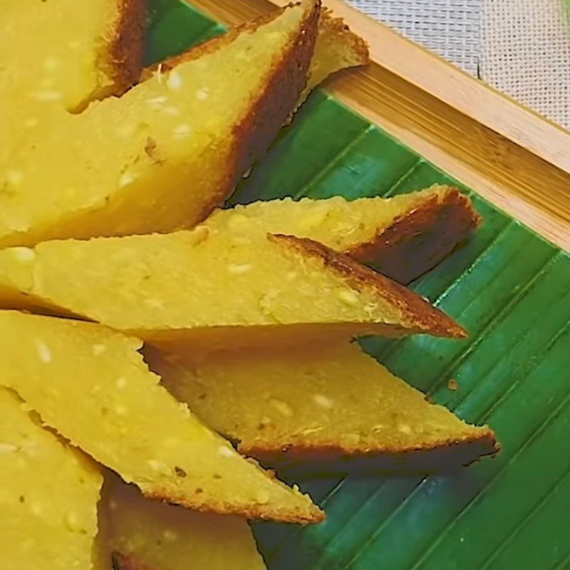 Step 6 Finished Product Baked Cassava Cake with Durian