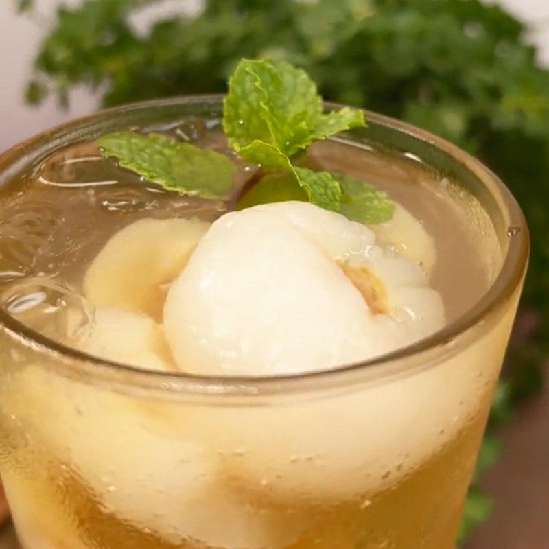 Step 4 Final Product Lychee Tea (Recipe shared from TikTok Let's Cook with TasteVN)