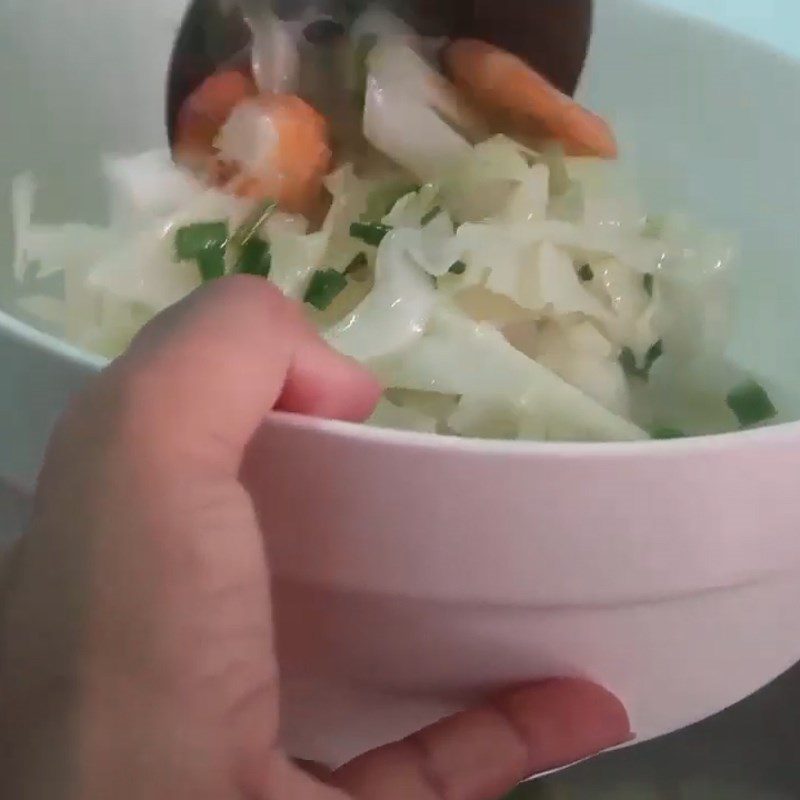 Step 4 Final Product Fresh Shrimp Cabbage Soup