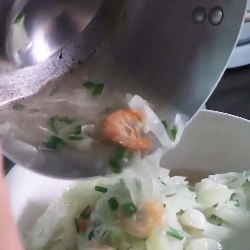 Step 4 Final Product Fresh Shrimp Cabbage Soup