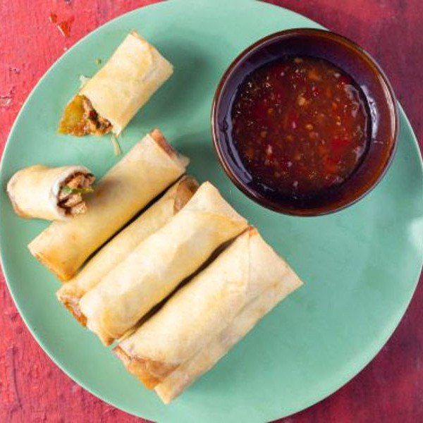 Step 6 Final product of duck spring rolls