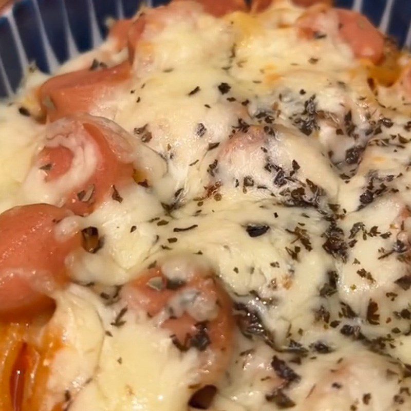 Step 4 Final Product Cheese Baked Pasta (Recipe shared from TikTok Cooking with TasteVN)