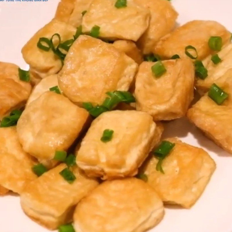 Step 4 Finished product Fried tofu with flour using an air fryer