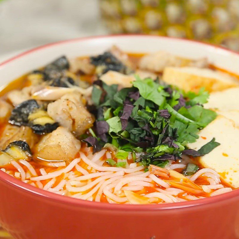 Step 6 Final Product Spicy Snail Noodles