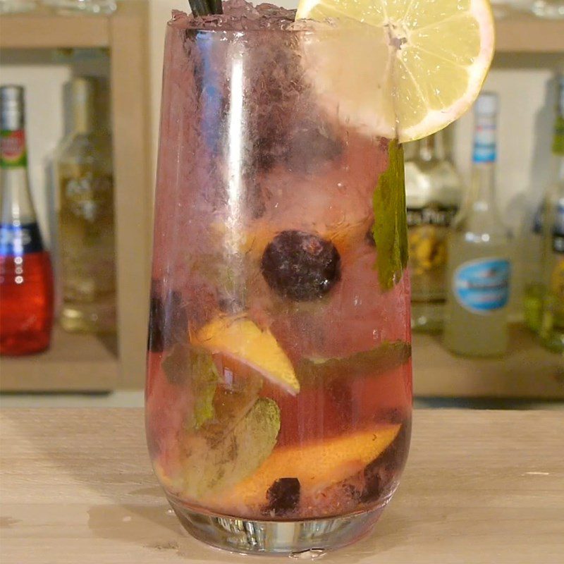 Step 4 Final product for blueberry mojito