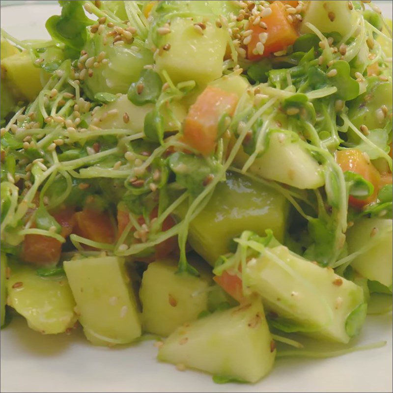 Step 5 Final Product Roasted Sesame Avocado Salad