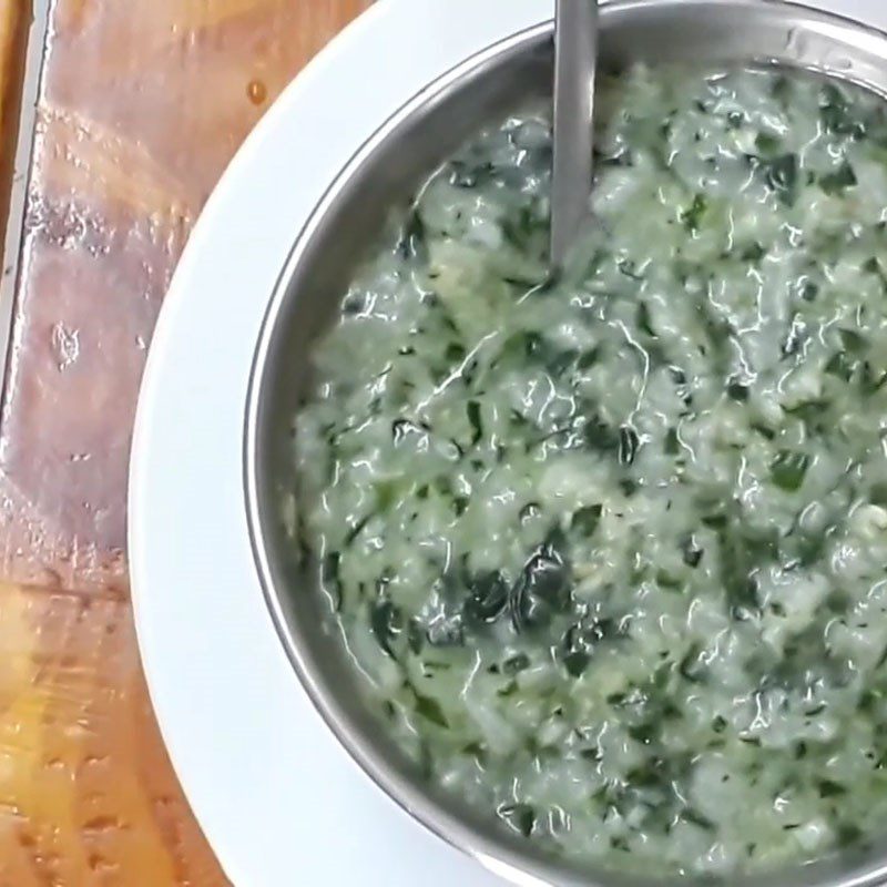 Step 4 Final Product Snakehead fish rice porridge with water spinach