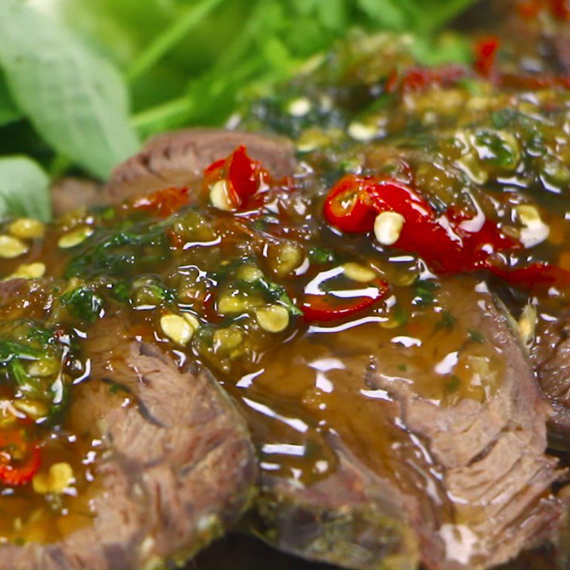 Step 5 Final product for steamed beef with lemongrass and pandan leaves