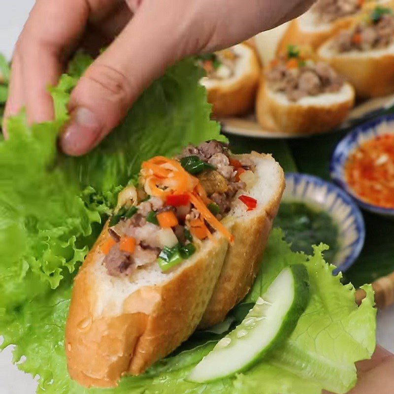 Step 4 Final product Minced meat steamed bread