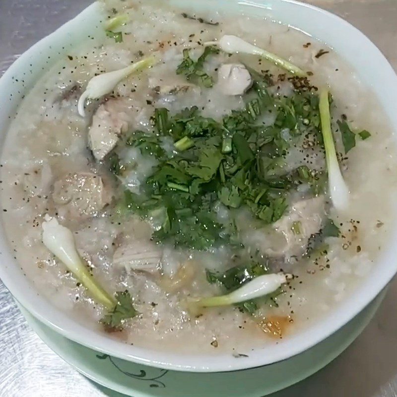 Step 5 Final product Fish porridge with cam củ nén