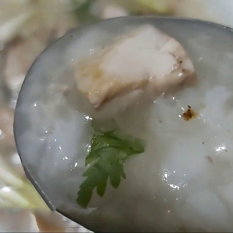 Step 5 Final product Fish porridge with cam củ nén