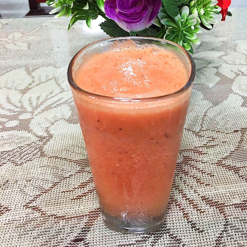 Step 3 Final product Watermelon and passion fruit smoothie