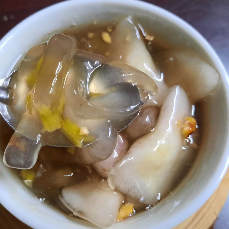 Step 4 Final Product Sweet bánh canh with mung bean filling