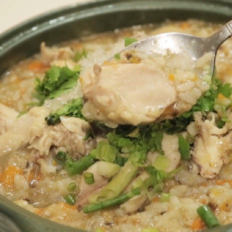 Step 6 Final product Bird's nest chicken porridge