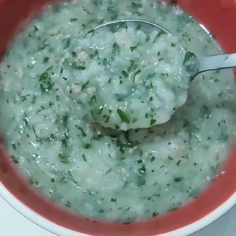 Step 4 Final product Minced meat bird's nest porridge