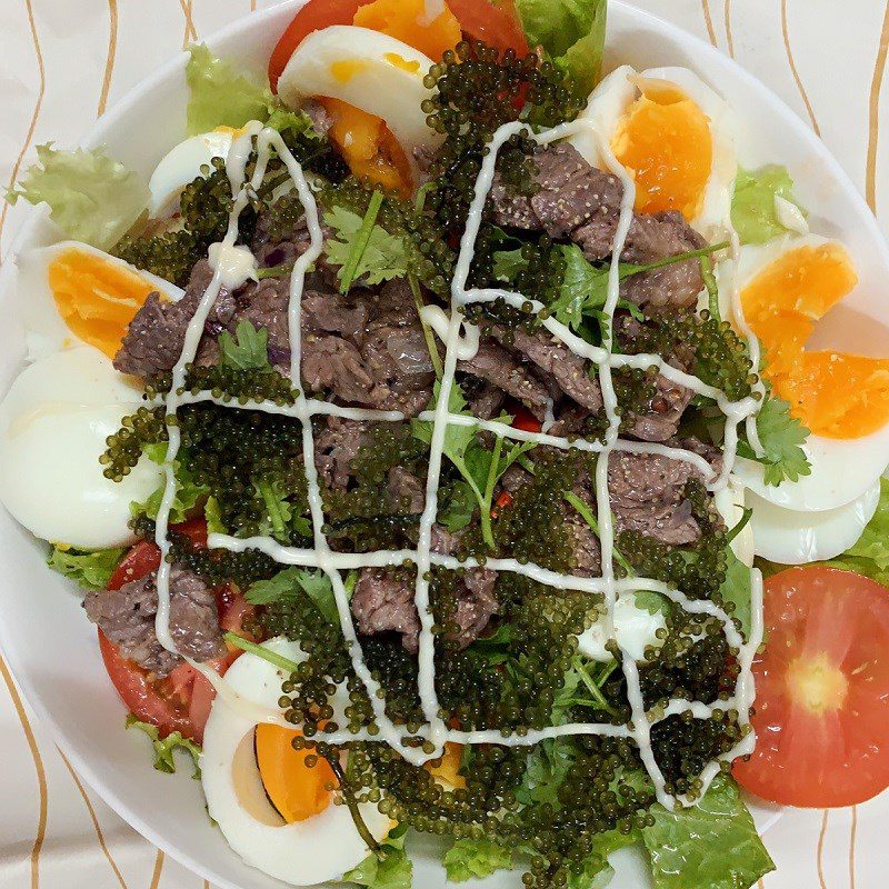 Step 5 Final Product Seaweed salad with beef