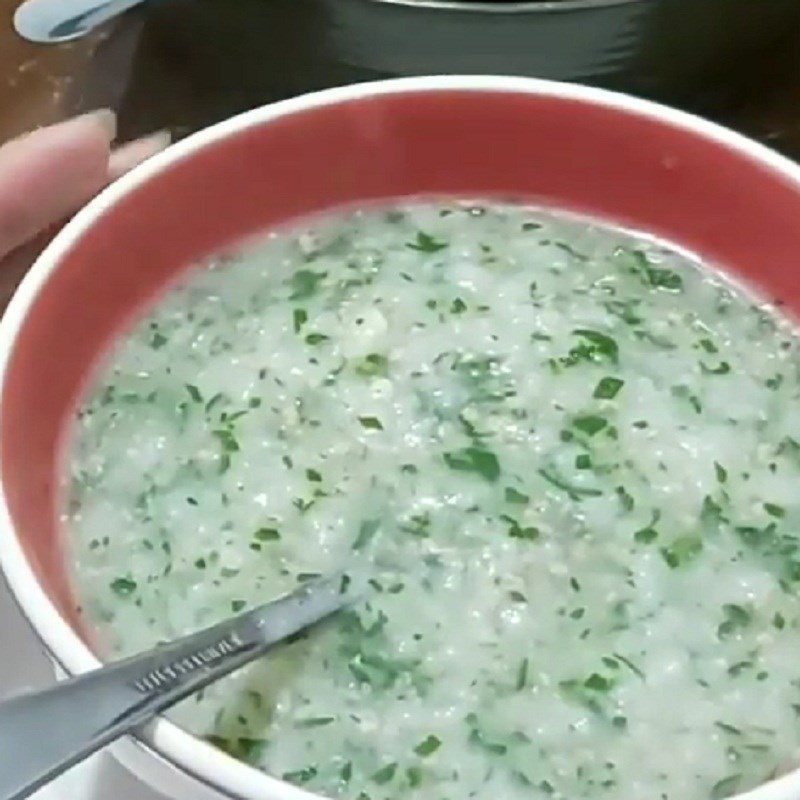 Step 4 Final product Minced meat bird's nest porridge