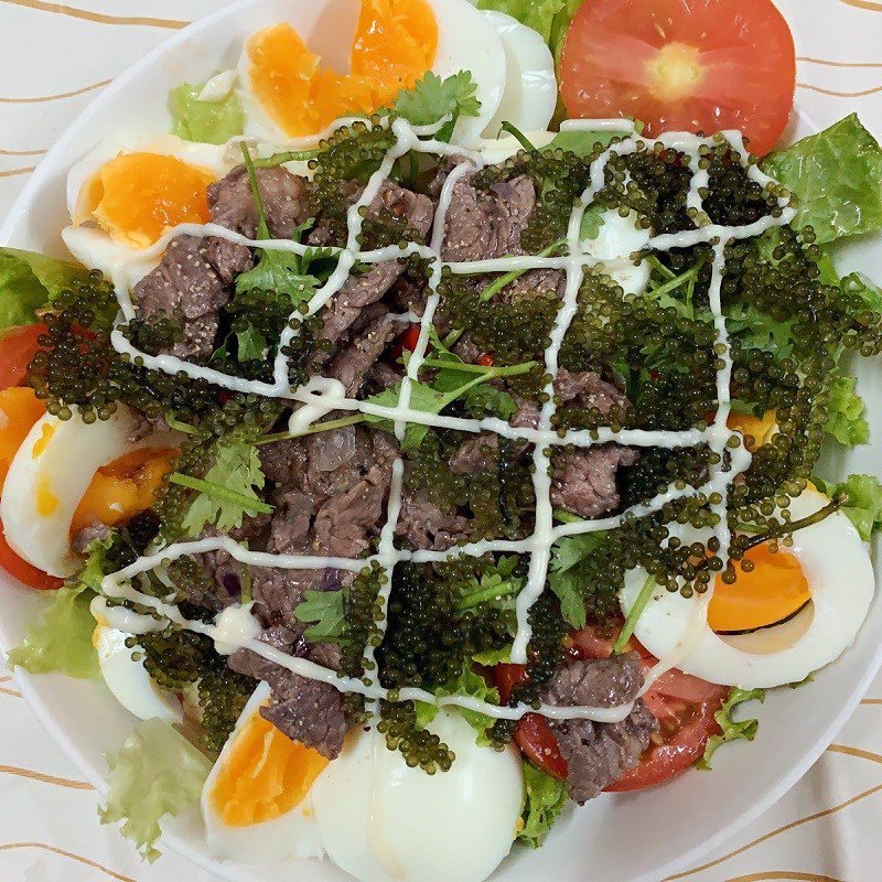 Step 5 Final Product Seaweed salad with beef