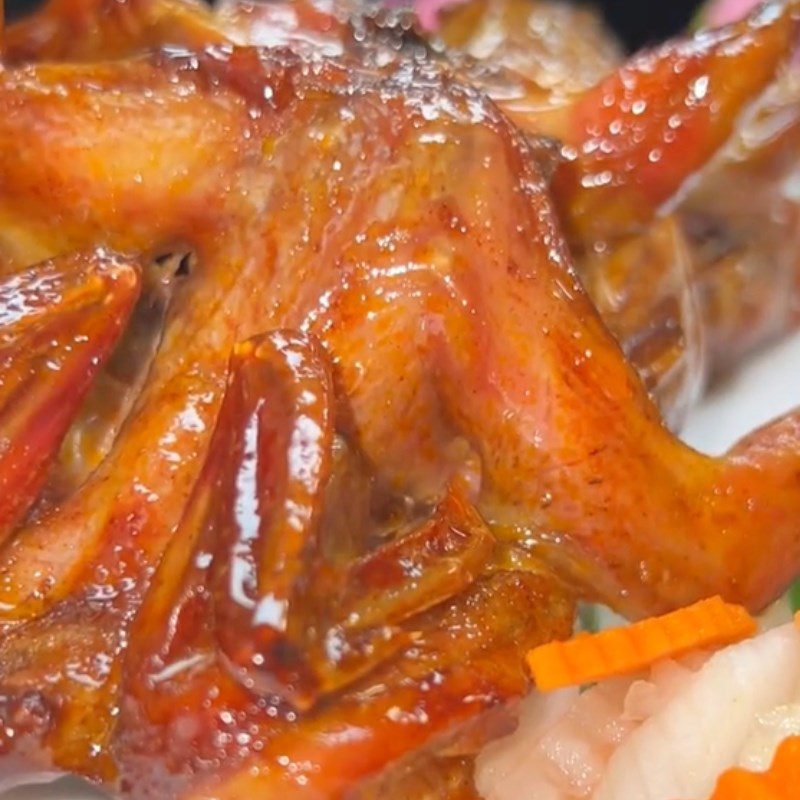 Step 3 Final Product Honey Roasted Quail (Recipe shared from Tiktok Cooking with TasteVN)