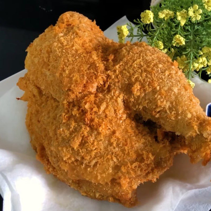 Step 4 Final product Whole fried chicken