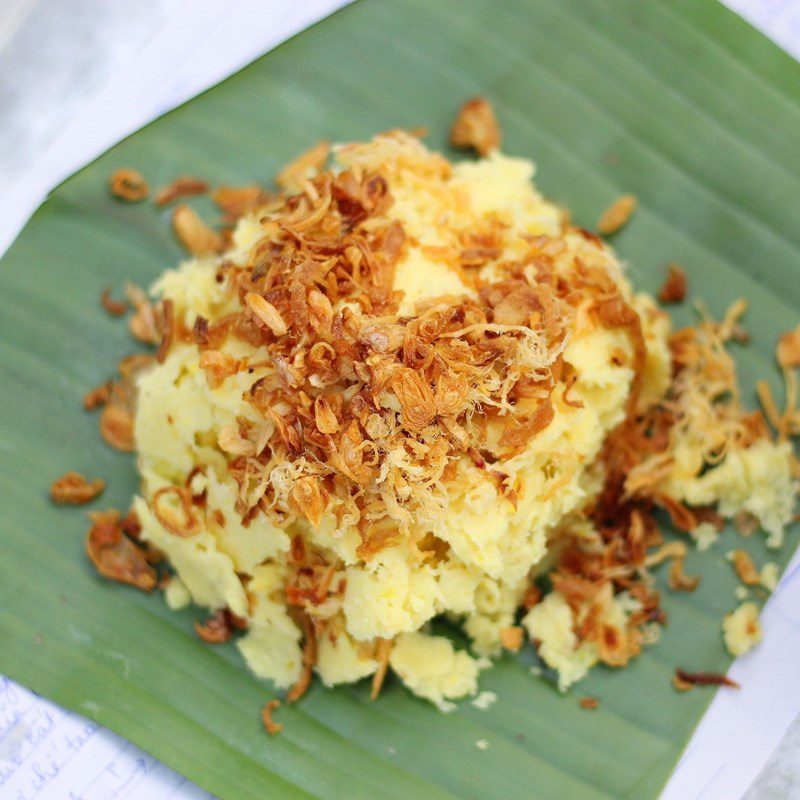 Step 5 Final Product Sticky rice with coconut milk