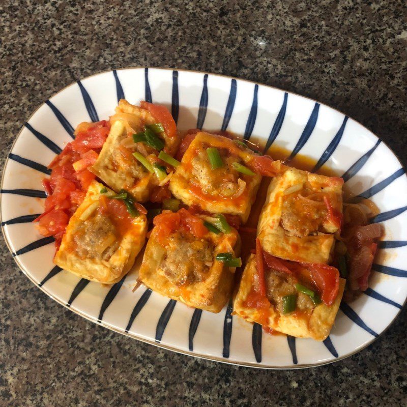 Step 3 Final Product Stuffed Tofu Made with Air Fryer