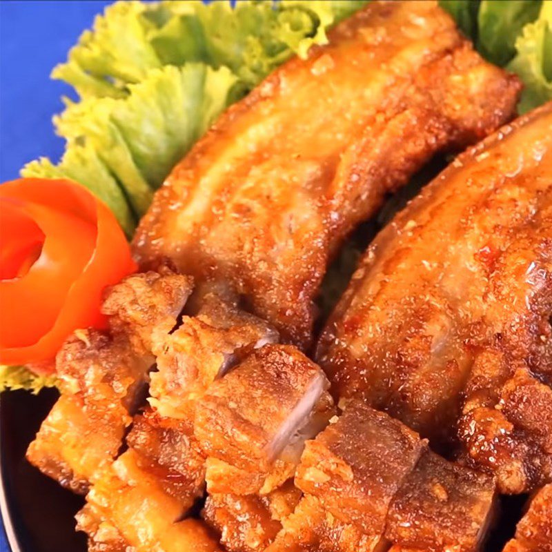 Step 8 Final Product Fried pork belly with fish sauce