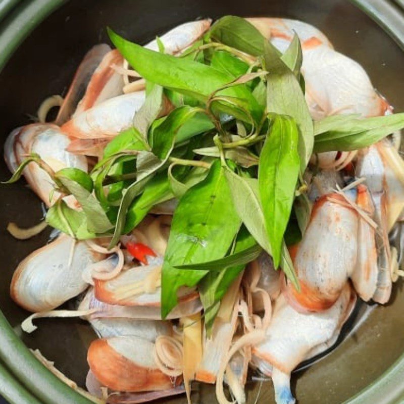 Step 4 Final Product Steamed razor clams with lemongrass