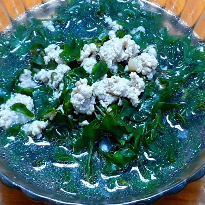 Step 4 Final Product Japanese Watercress Soup with minced meat