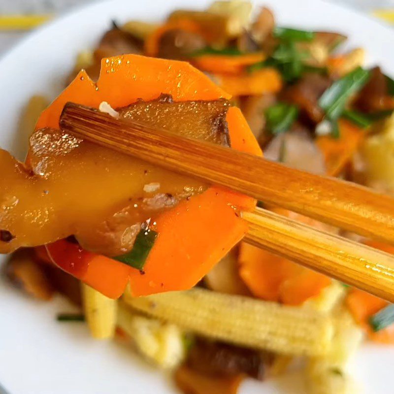 Step 3 Final Product Sweet and Sour Vegetarian Ribs from Shiitake Mushrooms