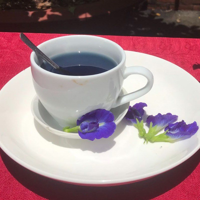 Step 3 Final product of butterfly pea flower tea with honey