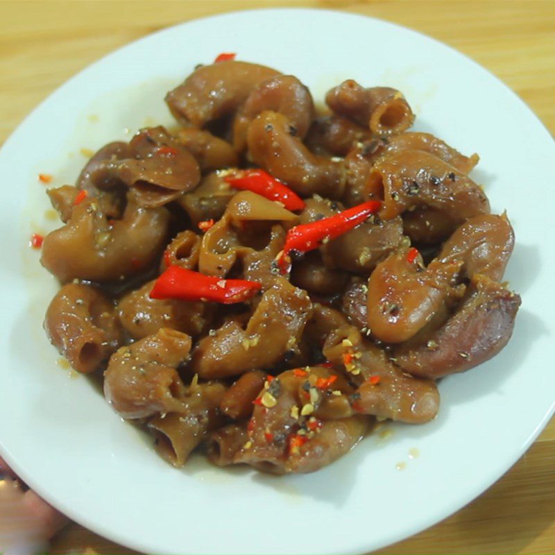 Step 5 Final Product Fish Stomach Stewed with Pepper