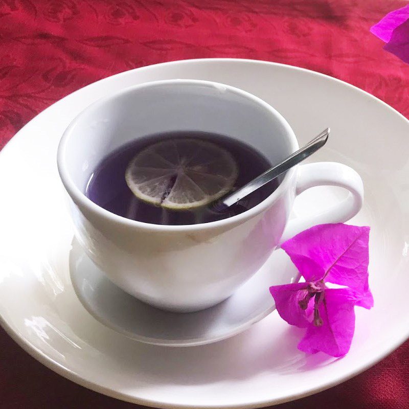 Step 3 Final Product Butterfly Pea Flower Tea with Lemon
