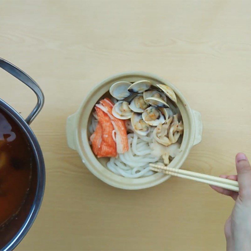 Step 4 Final product Udon clam (ngao)