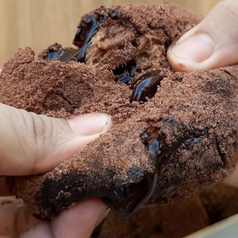 Step 8 Finished product Fried chocolate donut