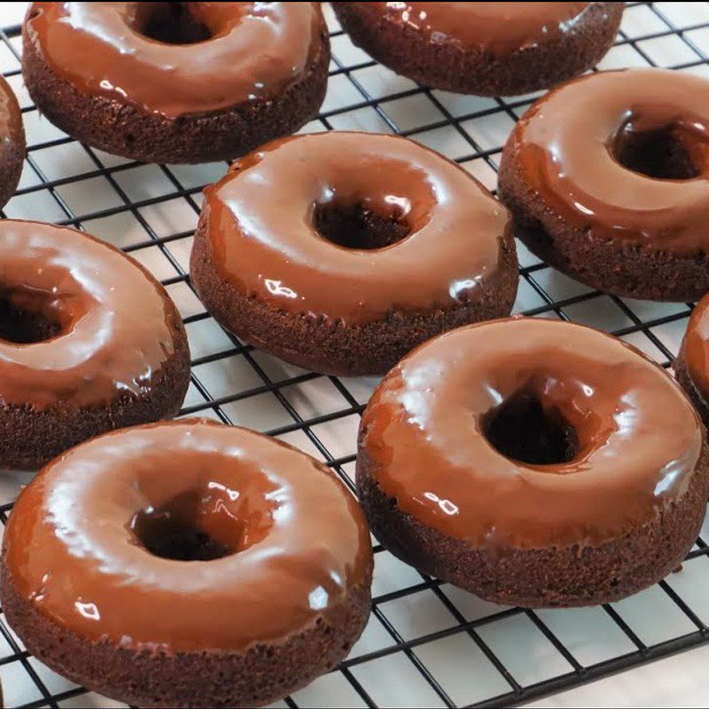 Step 6 Finished Product Chocolate Baked Donut