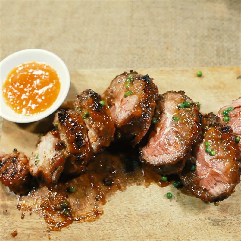 Step 6 Final Product Grilled Beef Brisket with Green Pepper