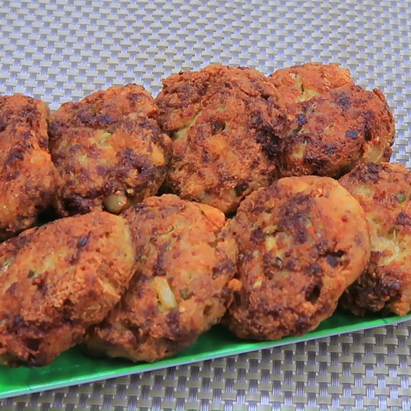Step 5 Final product Fried beef and tofu patties
