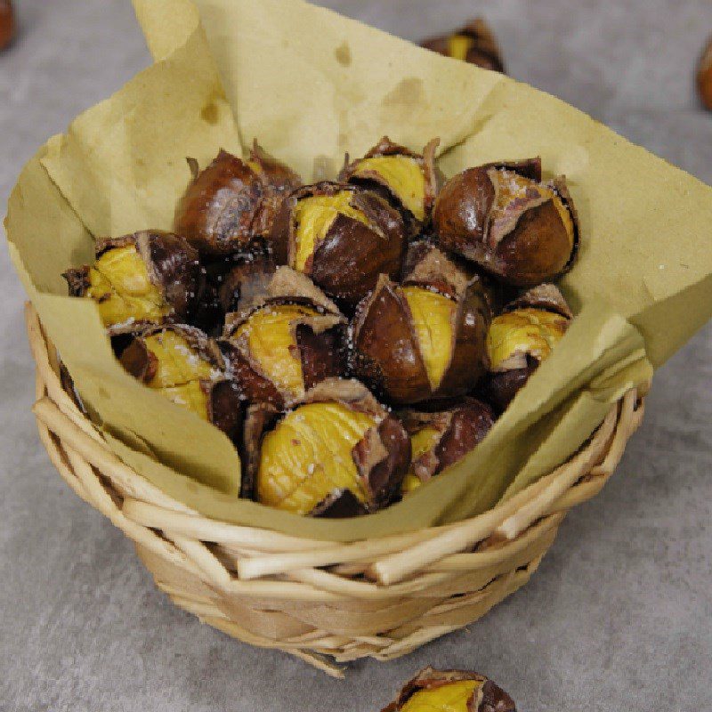 Step 3 Final Product Roasted chestnuts with butter using an air fryer