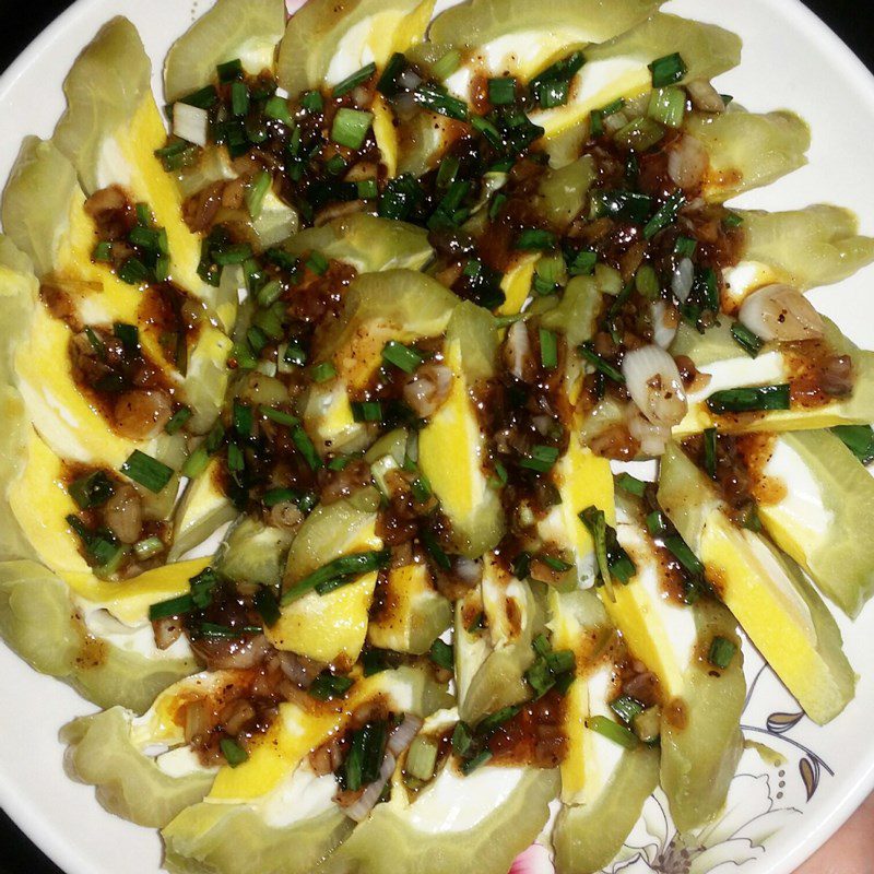 Step 4 Final Product Stuffed Bitter Melon with Egg and Oyster Sauce
