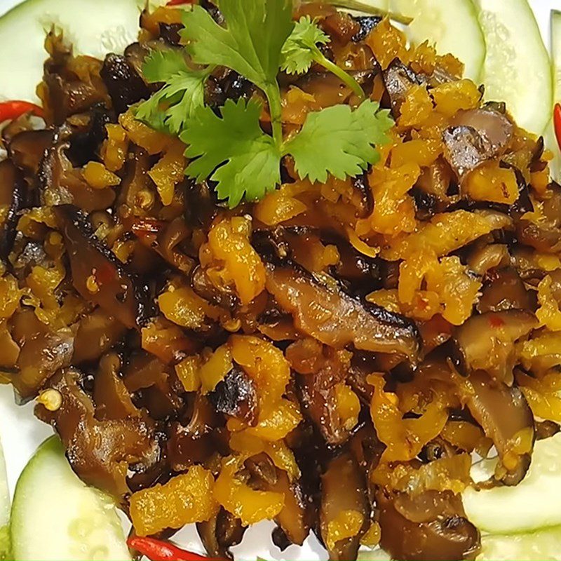 Step 6 Final dish Shiitake mushrooms sautéed with pineapple
