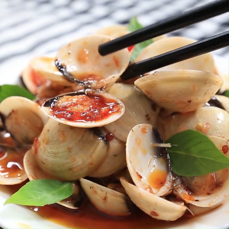 Step 3 Final product Stir-fried clams with satay