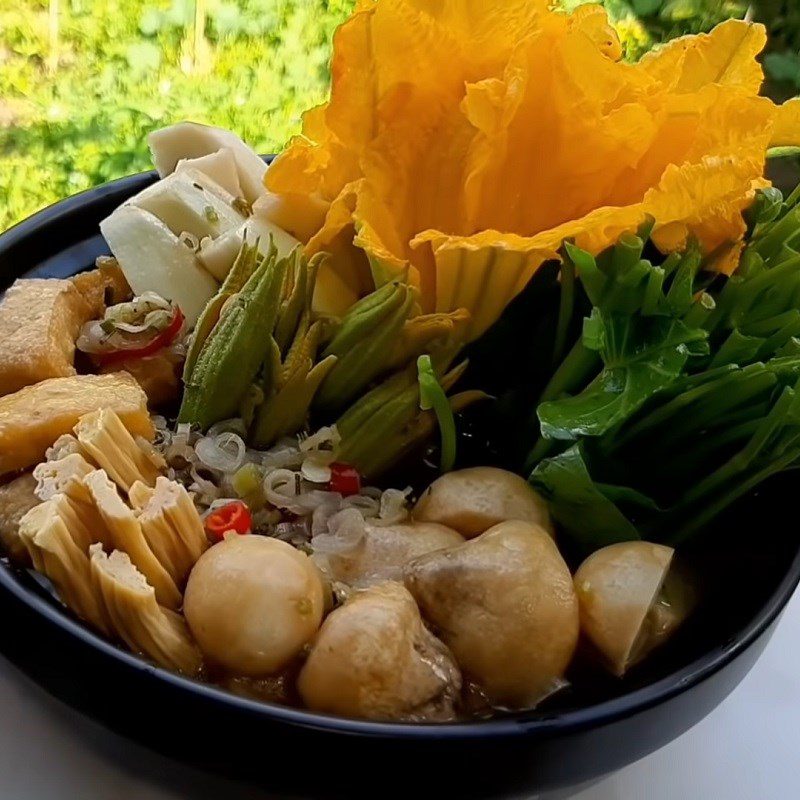Step 5 Final product Vegetarian fish sauce hot pot